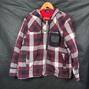 DIESEL Men’s Jacket Plaid Zip-Up Hoodie Size S